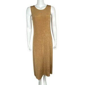 Vintage Norm Thompson Sleeveless Midi Dress Size M Slinky Stretch Travel